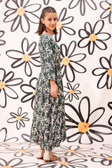 Ochre Clothing Western Tops Printed Georgette Full Length Dress