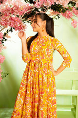 Ochre Clothing Printed Georgette Dress