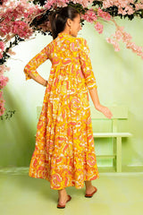 Ochre Clothing Printed Georgette Dress