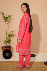 Ochre Clothing Girls Co-ords Swiss Lawn Digital Printed 2 Pc Suit