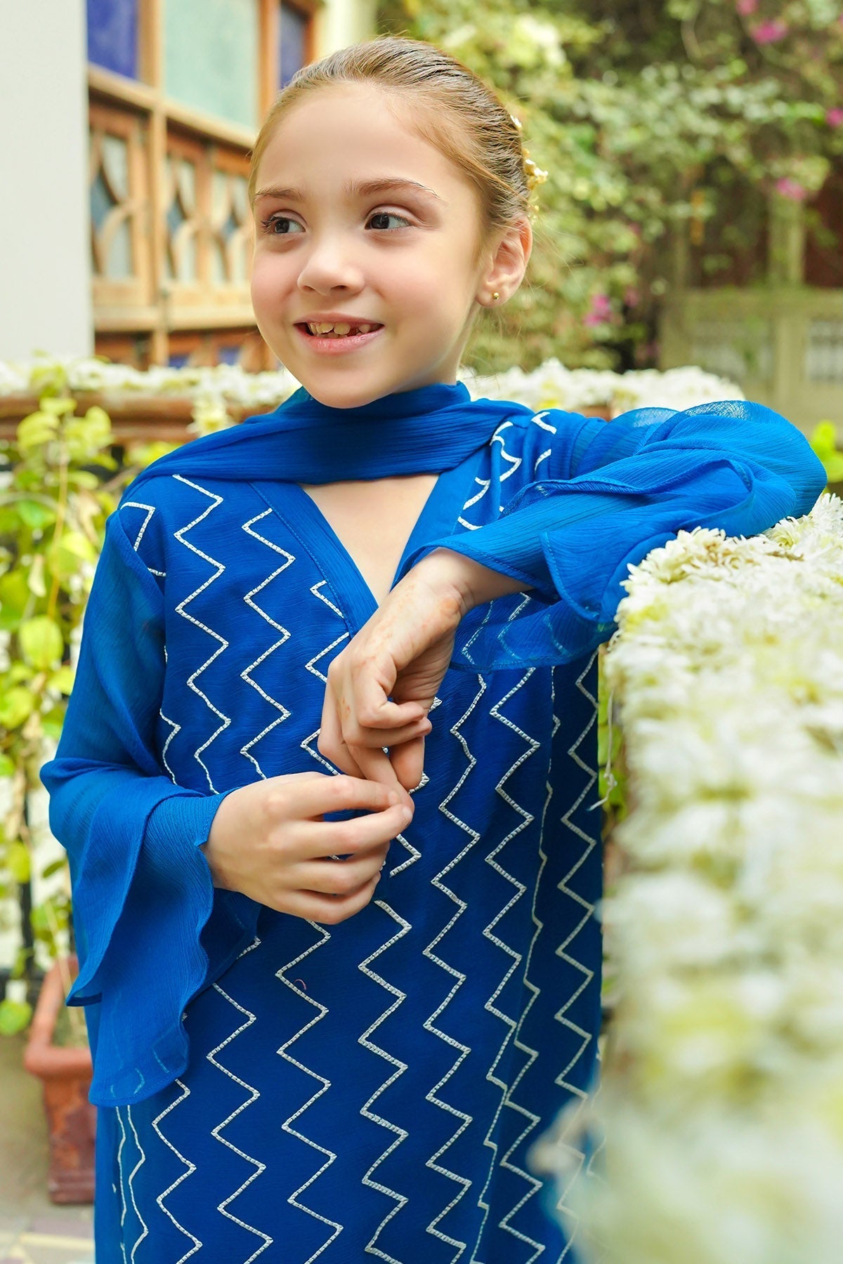 Chiffon Embroidered 3 Pc Suit - Wear Ochre