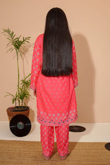 Ochre Clothing Girls Co-ords Swiss Lawn Digital Printed 2 Pc Suit