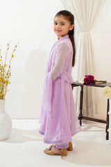 Ochre Clothing Toddlers Eastern Chiffon Embroidered 3 Pc Suit