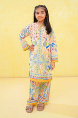 Ochre Clothing Stitched 2 Piece Digital Printed Poly Lawn Kids Suit-OCH-PLDP2-1Y-7
