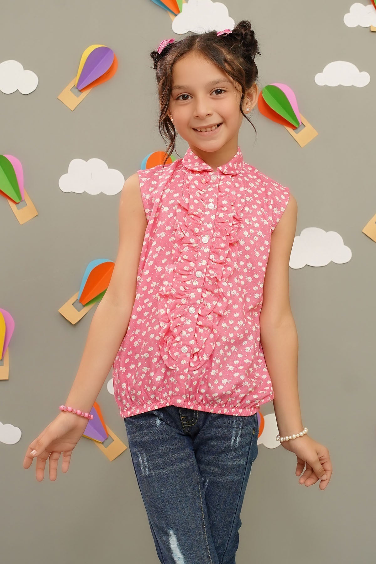 Printed Boski Linen Top - Wear Ochre