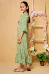 Ochre Clothing Georgette Printed Dress