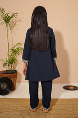 Ochre Clothing Girls Full Suits Cotton Embroidered 2 Pc Suit