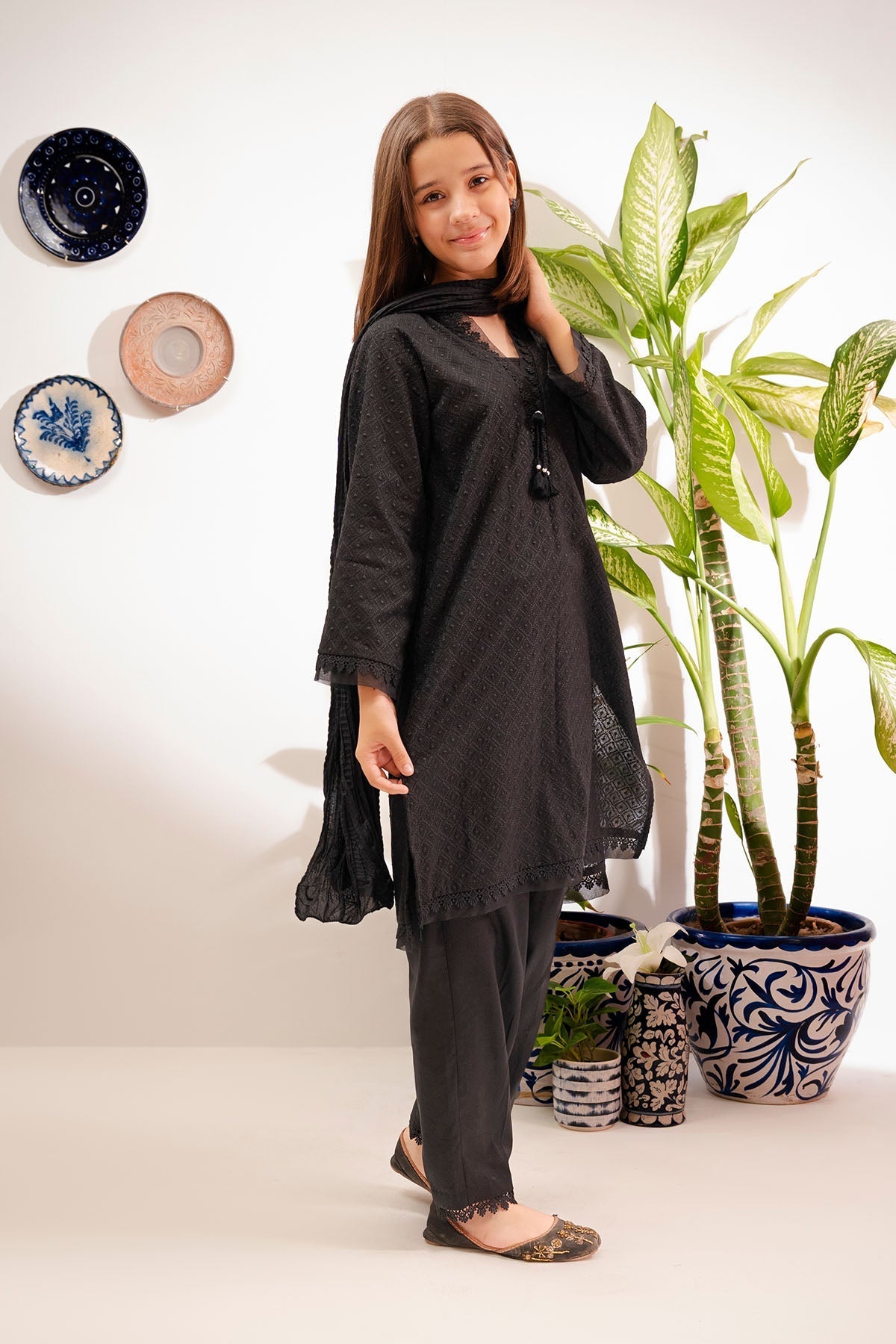 Ochre Clothing Cotton 3 Pc Suit