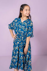 Ochre Clothing Stitched 1 Piece Western Kids Dress-OCH-BLPDO-3