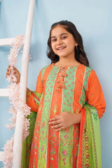 Best Poly Lawn Digital Printed 3 Pc Suit - Wear Ochre -