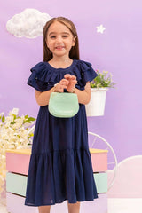 Ochre Clothing Kids Toddlers-Chambray Cotton Dress-INWD-22