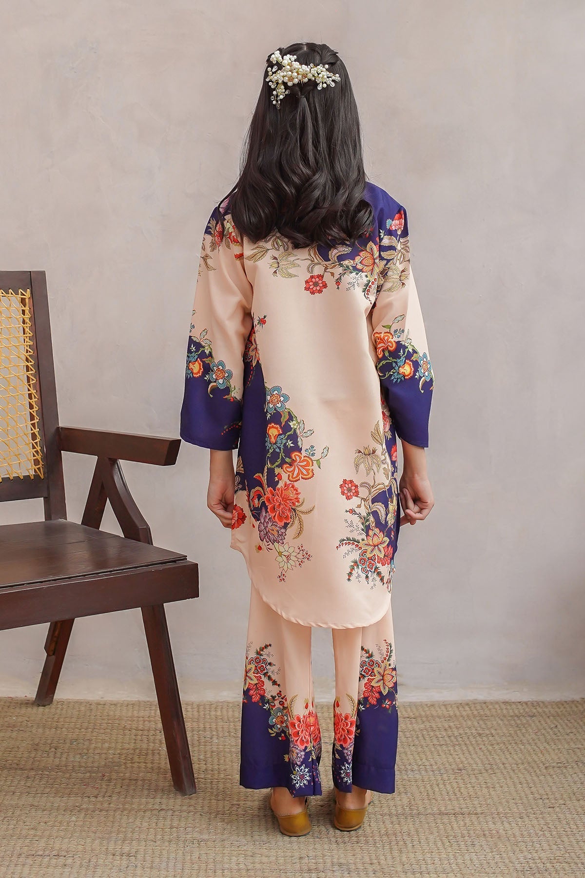 Ochre Clothing Girls Co-ords Swiss Lawn Digital Printed 2 Pc Suit