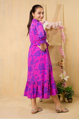 Ochre Clothing Georgette Printed Dress