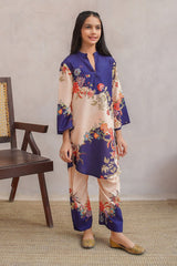 Ochre Clothing Girls Co-ords Swiss Lawn Digital Printed 2 Pc Suit