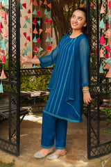 Chiffon Embroidered 2 Pc Suit - Wear Ochre