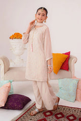 Ochre Clothing Kids Formals-Chiffon Embroidered 3 Pc Suit-SHD-21