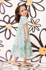 Ochre Clothing Toddler Western Printed Georgette Dress