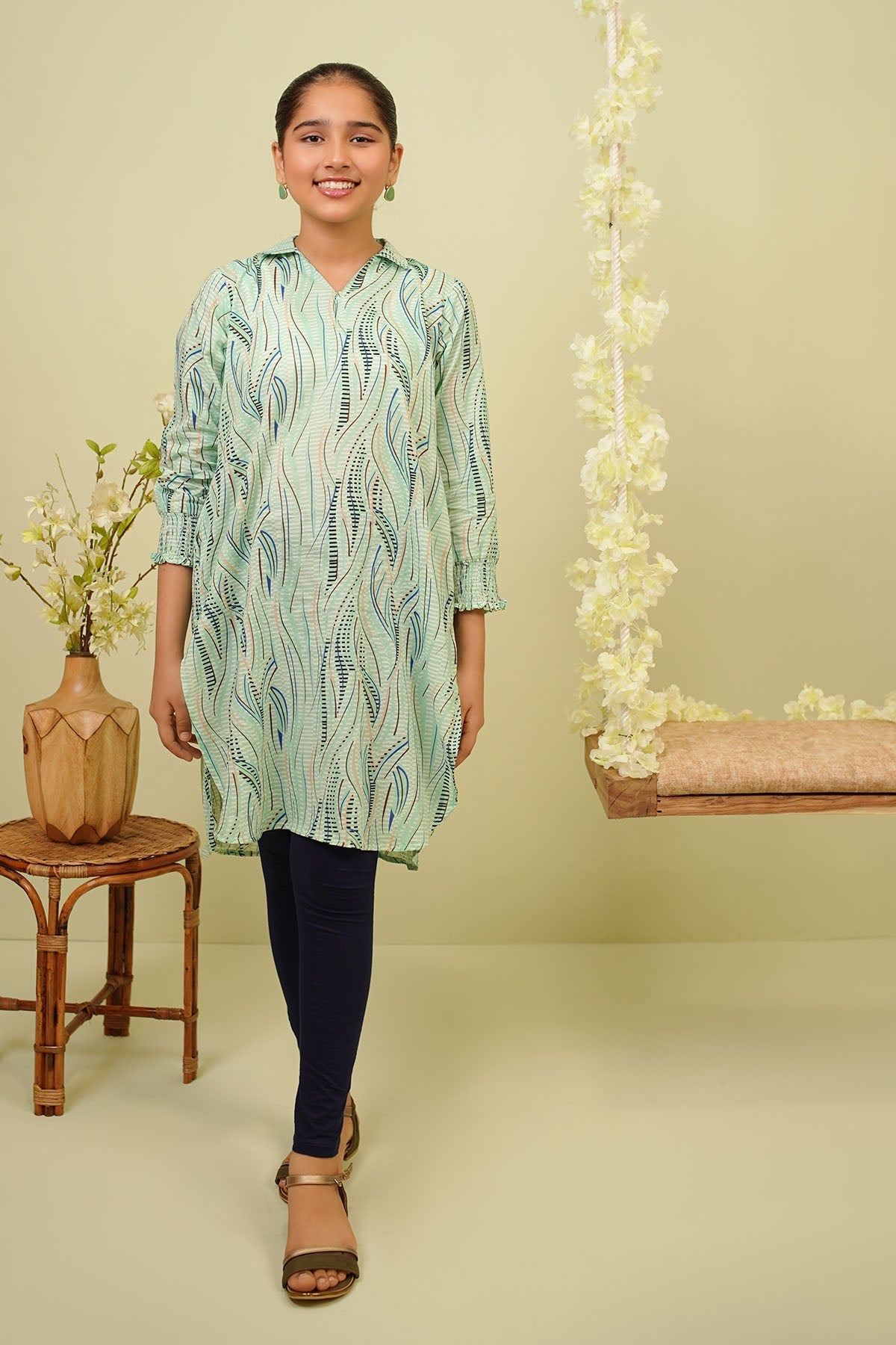 Lawn Printed Kurta - Wear Ochre