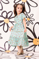 Ochre Clothing Toddler Western Printed Georgette Dress