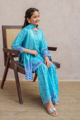 Ochre Clothing Girls Full Suits Swiss Lawn Digital Printed 3 Pc Suit