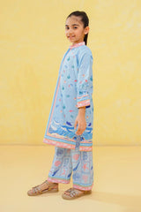 Ochre Clothing Stitched 2 Piece Digital Printed Poly Lawn Kids Suit-OCH-PLDP2-1Y-4