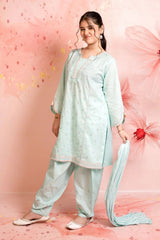 Best Cotton Embroidered 3 Pc Suit - Wear Ochre -