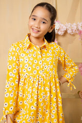 Ochre Clothing Georgette Printed Dress