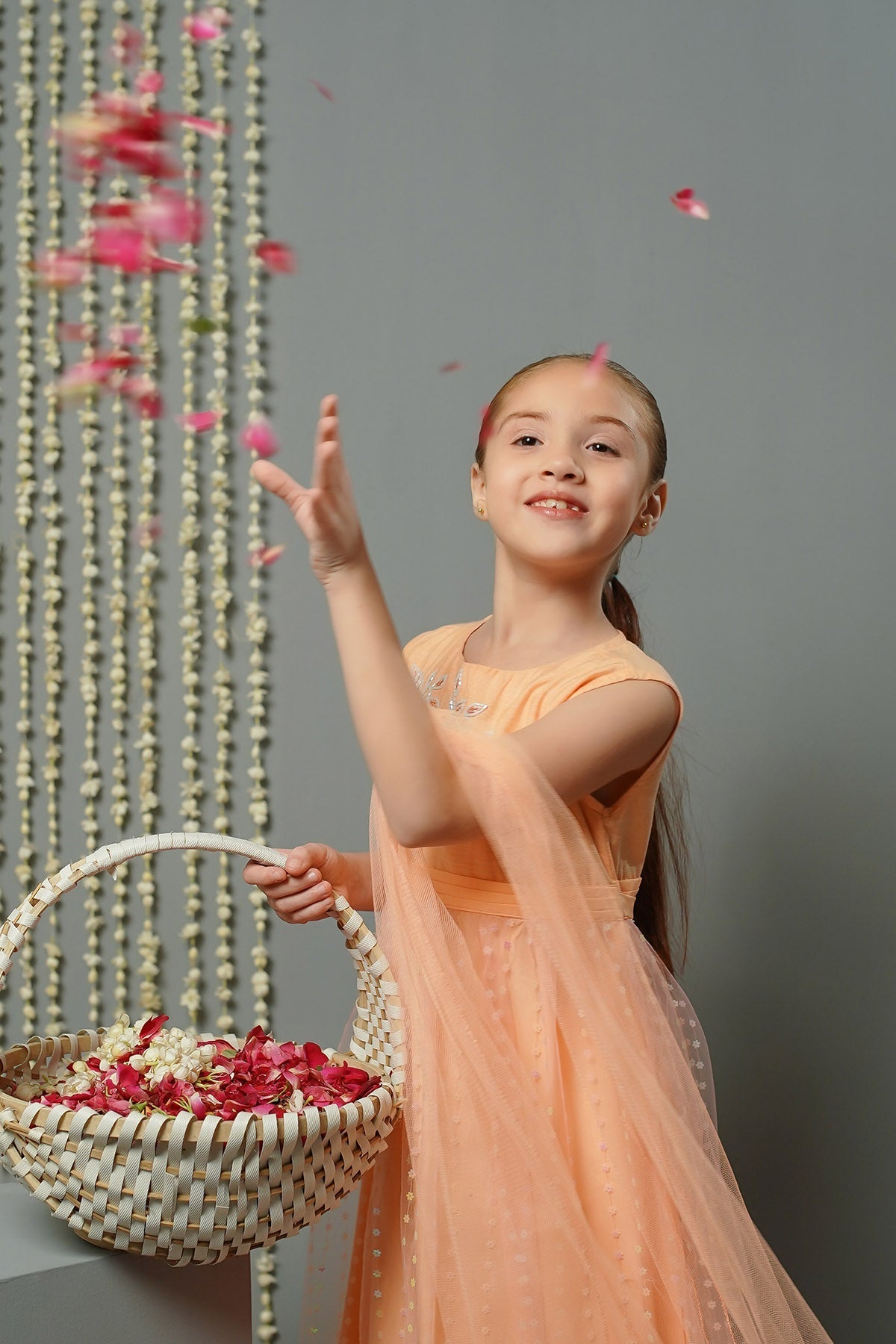 Sequence Net Hand Adda Work 3 Pc Suit - Wear Ochre