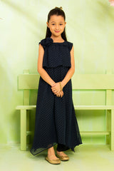 Ochre Clothing Toddler Western Chiffon Foil Printed Dress