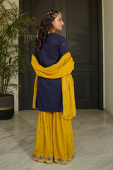 Ochre Clothing Raw Silk Embroidered 3 Pc Suit Collection'2025-MHD-12