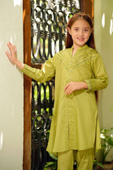 Ochre Clothing Dobby Cotton Embellished 2 Pc Suit