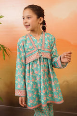 Swiss Lawn Digital Printed 2 Pc Suit - Wear Ochre