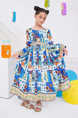 Ochre Clothing Stitched 1 Piece Western Kids Dress-OCH-DPPLD-9