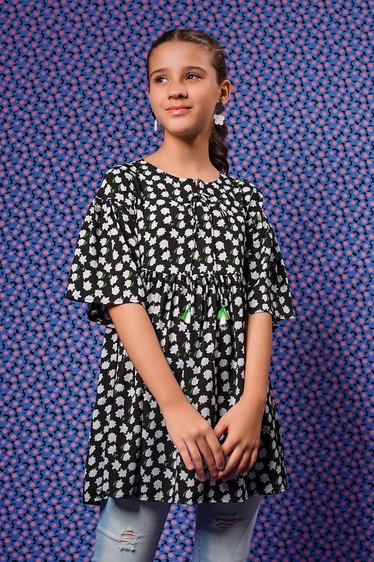 Printed Georgette Top - Wear Ochre