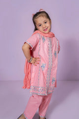 Ochre Clothing Stitched 3 Piece Cotton Emb Kids Suit-OCH-CE3PS-0-1Y-0