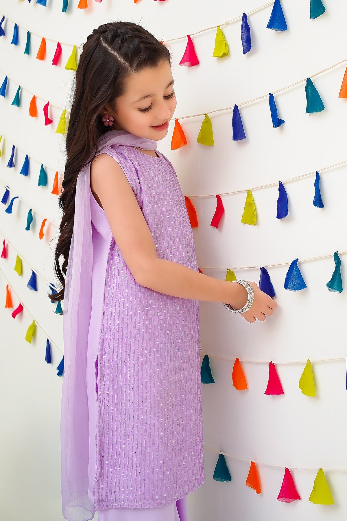 Chiffon Embroidered 3 Pc Suit - Wear Ochre