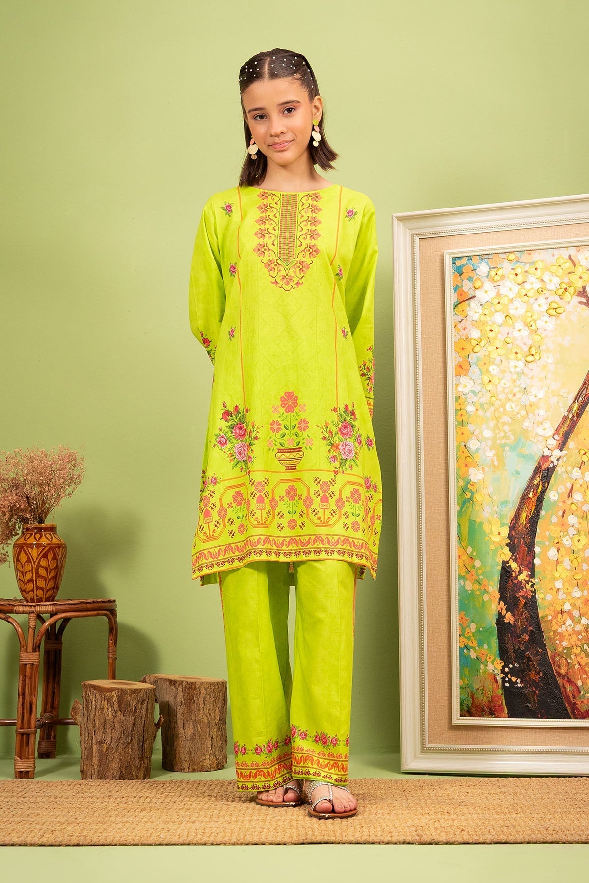 Ochre Clothing Lawn Digital Printed 2 Pc Suit