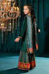 Ochre Clothing Kids Winter-Velvet Hand Adda Work 3 Pc Suit-OVF-46