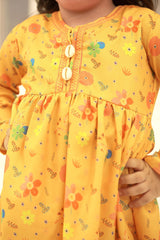 Ochre Clothing Herringbone Digital Printed 2 Pc Suit-INDP-15