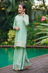 Ochre Clothing Cotton Printed 3 Pc Suit