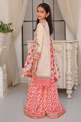 Swiss Lawn Digital Printed 3 Pc Suit - Wear Ochre