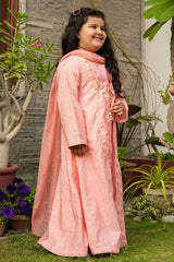 Best Viscose Jacquard Hand Adda Work 3 Pc Suit - Wear Ochre -
