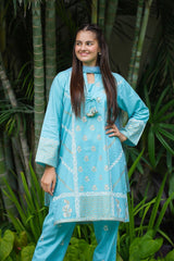 Ochre Clothing Cotton Printed 3 Pc Suit