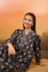 Swiss Lawn Printed 2 Pc Suit - Wear Ochre