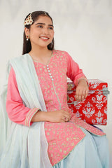 Ochre Clothing Kids Winter-Cotton Silk Embroidered 3 Pc Suit-MHD-21