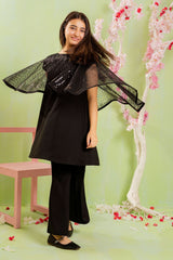 Ochre Clothing Foil Printed Net 2 Pc Suit