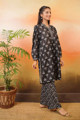 Swiss Lawn Printed 2 Pc Suit - Wear Ochre