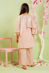 Ochre Clothing Foil Printed Net 2 Pc Suit