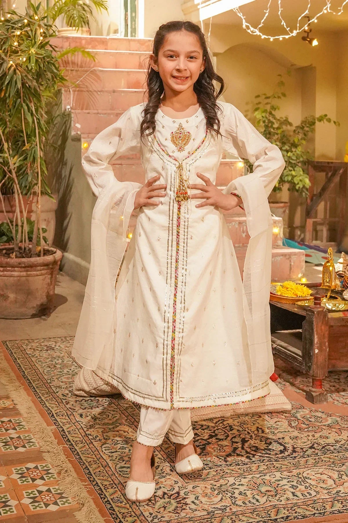 Best Viscose Jacquard Hand Adda Work 3 Pc Suit - Wear Ochre -