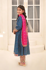 Ochre Clothing Herringbone Digital Printed 3 Pc Suit-COR-125